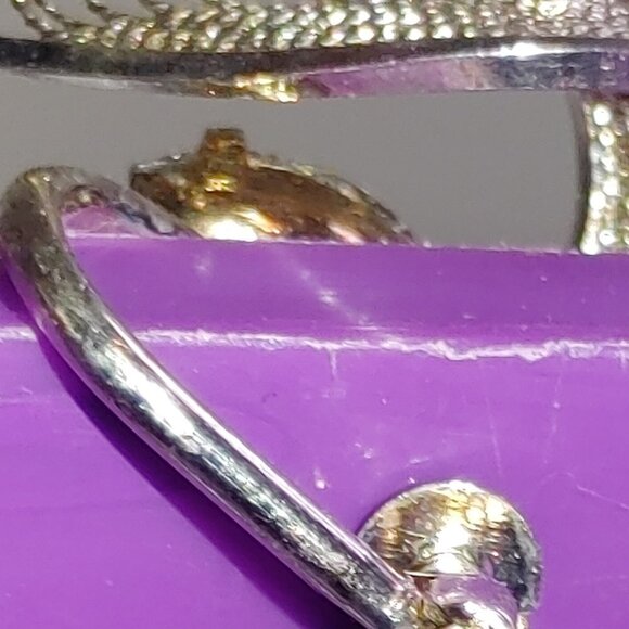 VINTAGE Silver Filigree Earrings Screw Back SIGNED - Picture 5 of 7